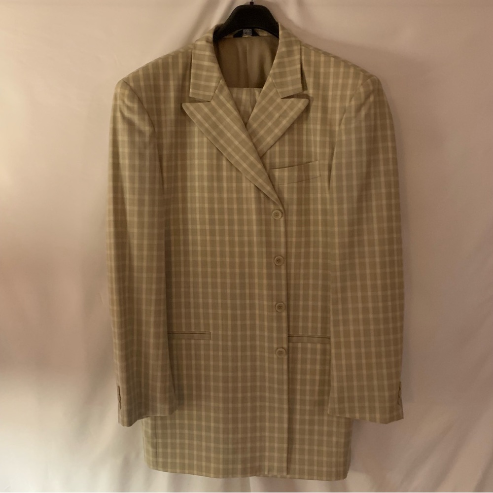 Zacchi Classico Italiana Mens 2 Piece Luxurious Check Design Four Button Suit